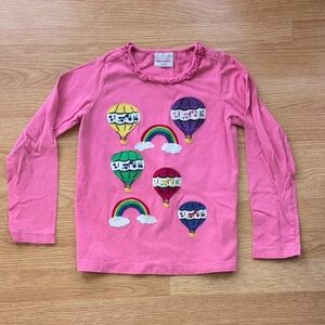 Hanna Andersson Pink Hot Air Balloon Shirt